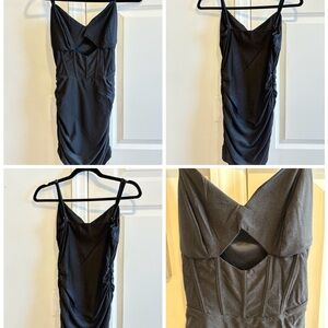 Elegant Black Cutout Mini Dress